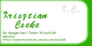 krisztian cseke business card